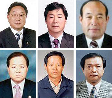 ▲ (왼쪽 위부터 시계방향으로)이태희, 김성태, 윤기창, 강경수, 정종달, 김득구 씨.