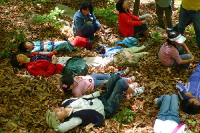 ▲ 대구녹색소비자연대가 3년째 열고 있는 앞산숲속학교에서는 어린이들이 놀이를 통해 자연과 친해지는 방법을 배울 수 있다.