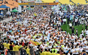 ▲ 13일 열린 2008 대구마라톤 대회는 2011년 열리는 대구세계육상선수권대회와 같은 마라톤코스로 진행됐으나 후반부의 경사도가 높아 수정해야 한다는 여론이 일고 있다. 정우용기자 vin@msnet.co.kr