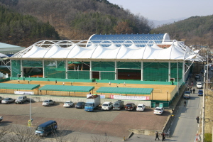 ▲ 제6회 아시아 정구선수권대회가 열리는 문경 정구 돔구장.