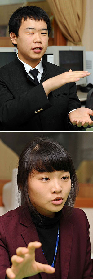 ▲ (사진 위로부터) 대구 시지고 김창준군, 성화여고 장지은양.