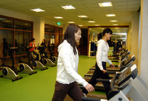 ▲ 계명대 국제학숙동 헬스클럽.