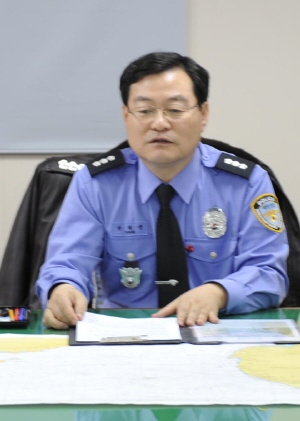 ▲ 해경 경비함 1508호 함장 윤혁순 경정.
