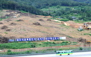 대구 동구 신서동 첨단의료복합단지 부지. 김태형기자 thkim21@msnet.co.kr