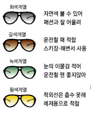 사시사철 애용되는 선글라스, 꼼꼼히 따져보고 선택해야 눈을 안전하게 보호할 수 있다.