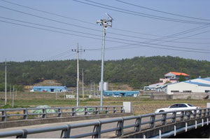 가산면 학하리 감실마을 하천범람 경보 방송시설