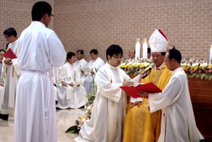 2009년 사제서품장면.