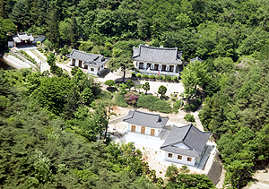 동학 발상지인 경주 용담정 일대 항공사진 경주시 제공