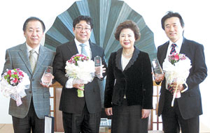 박창근, 박한길, 남성희, 박영호씨(왼쪽부터)