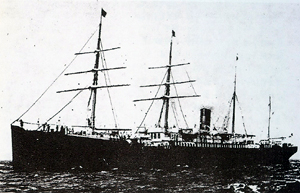 1902년 12월 미국으로 떠난 첫 이민자 수송선인 갤릭호의 모습. 1912년 권도인이 탄 시베리아호도 이와 비슷한 것이었다.