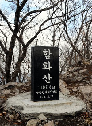 운문서릉 1,108m봉에 서 있는 