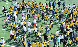 사진 초등학교 운동회 풍경이 바뀌고 있다. 1일 대구 율원초교 운동장에서 열린