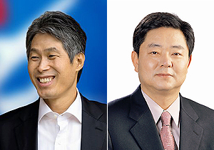 이진훈(왼쪽) 후보, 김형렬 후보