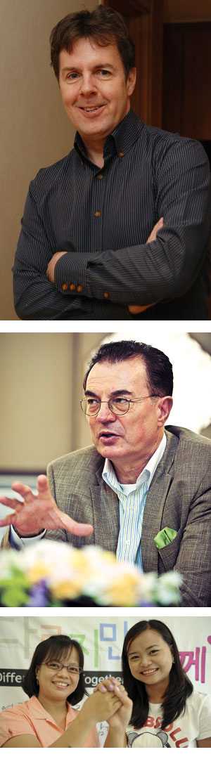 첫번째 사진은 하 일씨. 두 번째 이 참씨. 세 번째 사진설명=남편의 성을 따르고 본만 다륵 한 전에덴(오른쪽), \