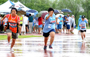15일 영남대에서 열린 지적발달장애인들의 스포츠 축제인 