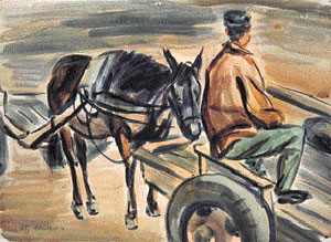 종이에 수채, 26.5×36.0cm, 1955