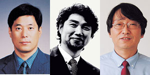 (왼쪽부터) 김대웅, 김명삼, 신재순