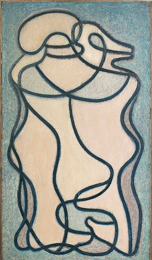 ▲합판에 유채, 98.8×55.4㎝, 1956, 계성고등학교 소장