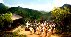 1894년 8월 초 안동향교에서 열린 안동 갑오의병 결성 장면.