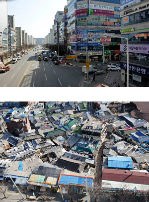 금호강 이북의 북구 강북지역에 문화