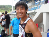 배상화가 제40회 전국종별육상선수권대회에서 우승한 후 활짝 웃고 있다. 경북대 제공