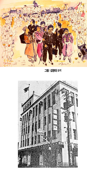대구 최초로 엘리베이터를 설치한 미나카이 백화점. 여기서 엘리베이터를 한번 타보는 것이 소원이라는 사람들도 많았다.