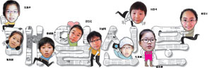 대구 범어·다사초교 학생들이 매일신문 전시관에서 신문의 역사와 매일신문의 역할에 대한 설명을 듣고 있다.