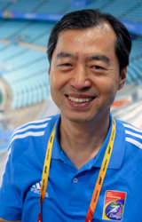 대구스타디움 미디어 트리뷴에서 자원봉사를 하는 권혁윤 씨는 경기 결과를 기자들에게 신속하게 전달하는 일을 맡았다. 서광호기자