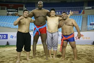 2011 천하장사 씨름대축제에 참가한 몽골 씨름 