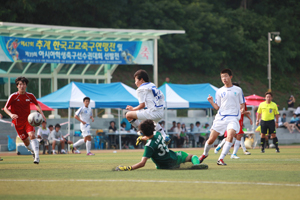 지난해 8월 울진에서 열린 추계 고교축구연맹전 경기. 울진군 제공