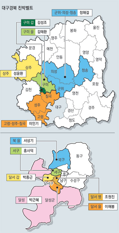 4년전 18대 총선 당시 대구경북은 