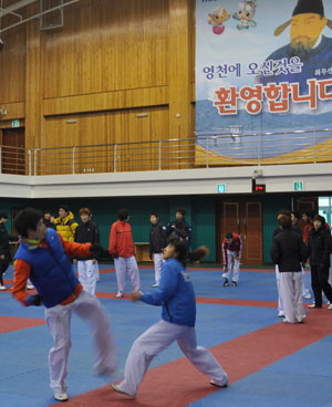 영천시 교촌동 태권도 전용경기장인 