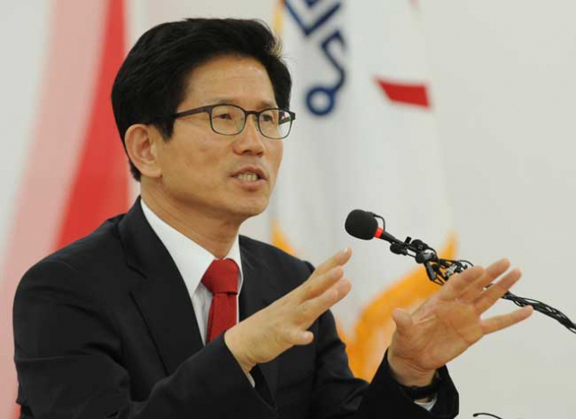 김문수 경기지사가 24일 새누리당 대구시당에서 기자간담회를 갖고 