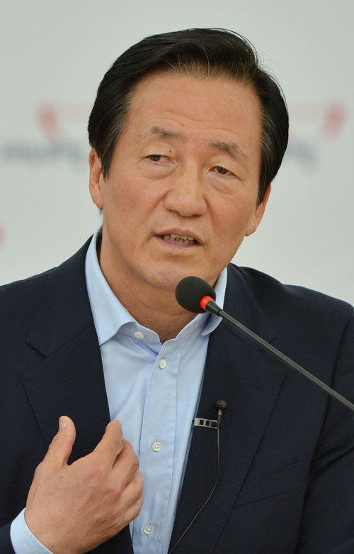 사진설명. 새누리당 정몽준 전 대표가 21일 대구시당을 방문해 대강당에서 기자간담회를 갖고 있다. 성일권기자 sungig@msnet.co.kr