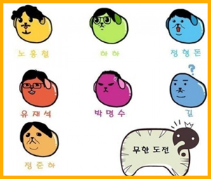 무도 멤버들 단순화 