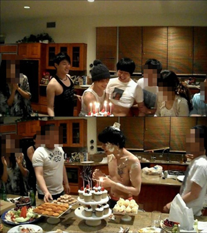 JYJ의 김재중이 박유천의 생일을 맞아 