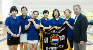 제14회 한국실업볼링연맹회장기 전국실업볼링대회에서 여자부 종합우승을 차지한 대구시체육회 여자볼링팀. 대구시체육회 제공