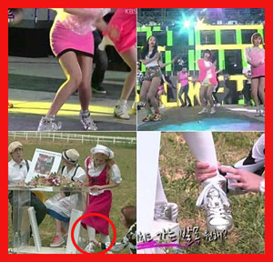 원더걸스 소녀시대 발목 한 손에! 