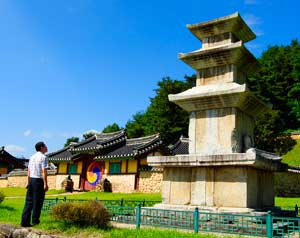 사벌면 화달리에 통일신라시대 화강암 석탑인 