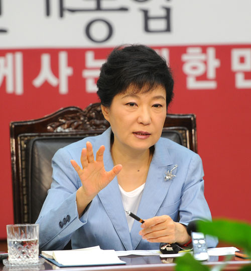 박근혜 새누리당 대선후보가 13일 서울 여의도 당사에서 가진 한국지방신문협회와 가진 공동 인터뷰에서 현안과 정책에 대해 설명하고 있다. 한국지방신문협회 공동취재단