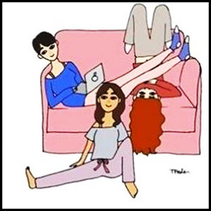 절친끼리 TV 볼 때 