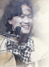 김광석 콘서트 포스터의 김광석 그림.