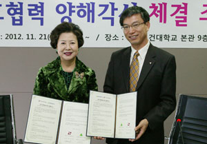 대구보건대 남성희 총장과 현대유엔아이 오영수 대표이사는 21일 상호협력 양해각서를 체결했다.