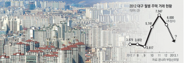 사진 지난달 말로 부동산 주택 거래 세금 감면이 종료되면서 부동산 거래가 실종됐다. 하지만, 새누리당이 올해까지 세금 혜택을 연장하는 법을 발의하면서 시장이 관망세로 돌아서고 있다. 매일신문 DB