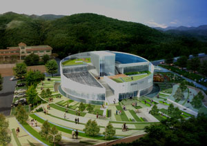 2014년 2월 구미 남통동 경북도환경연수원 내에 들어서는 기후변화체험교육관 조감도.