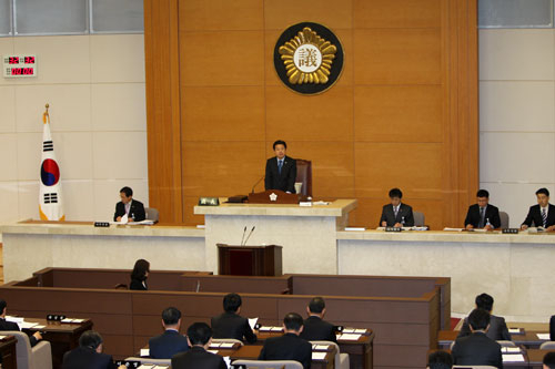 제199회 포항시의회 임시회가 열리고 있다. 포항시의회 제공