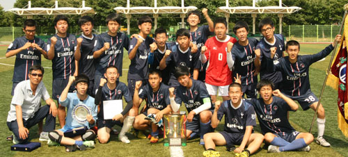 청소년 생활체육축구대회에서 우승한 대륜고 선수단. 대구시생활체육회 제공