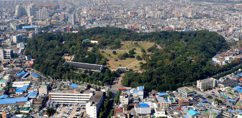 헬기에서 내려다 본 