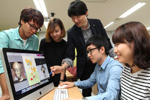 구미대학교 학생들의 캐릭터 그래픽 수업 모습. 구미대 제공