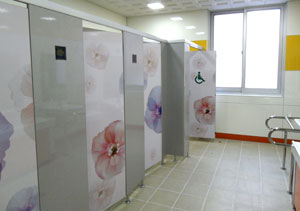 (주)티앤비의 화장실용 항균 화장판재